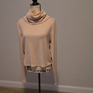 Forever 21 Cream Cowl Neck Sweater